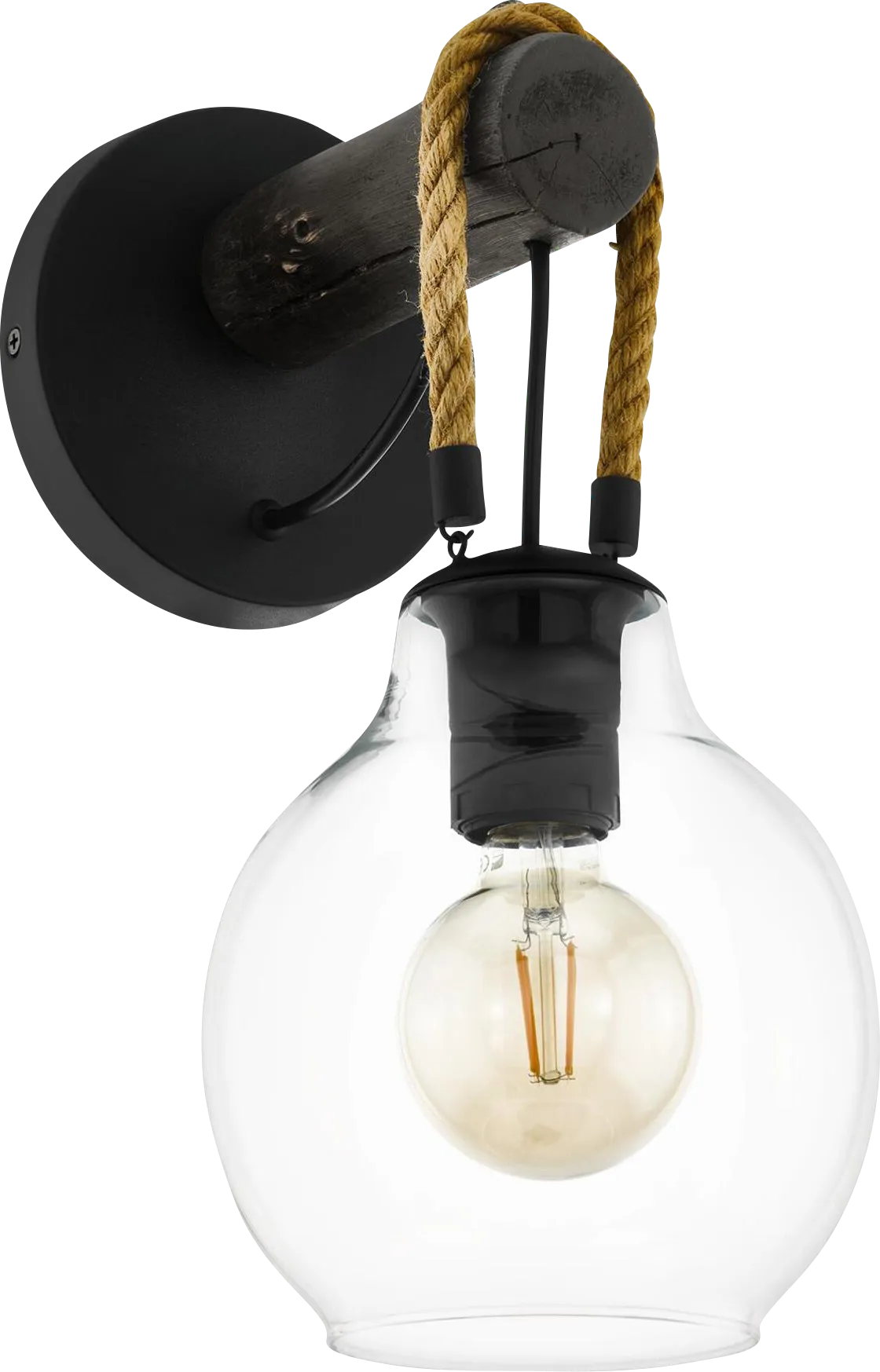 Ogden Trail Black Sconce - Image 1