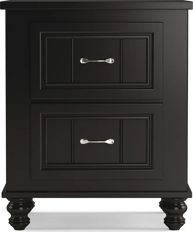 Kids Cottage Colors Black Nightstand