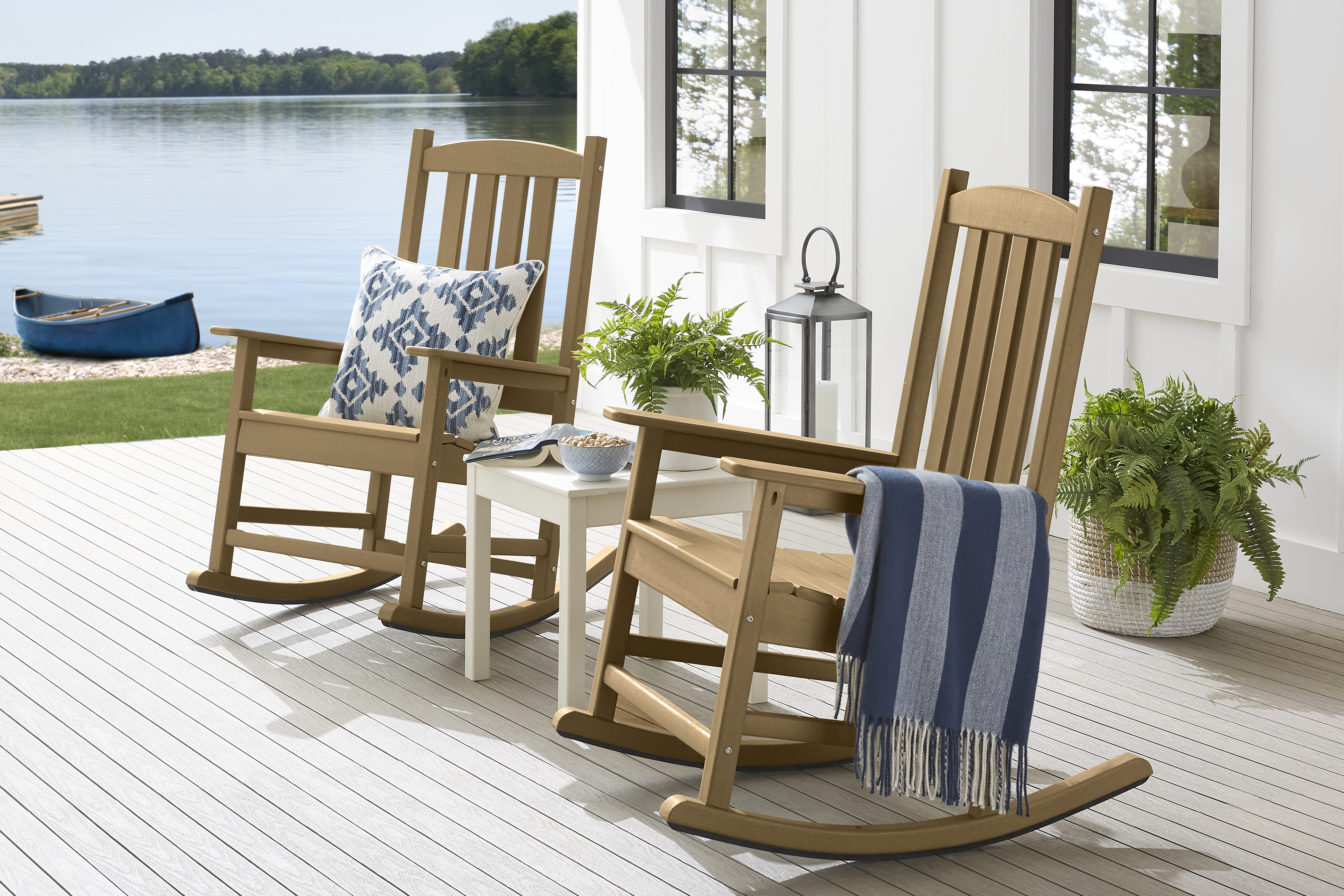 Brocky Brown Outdoor Rocking Chair - Thumbnail - Image 2