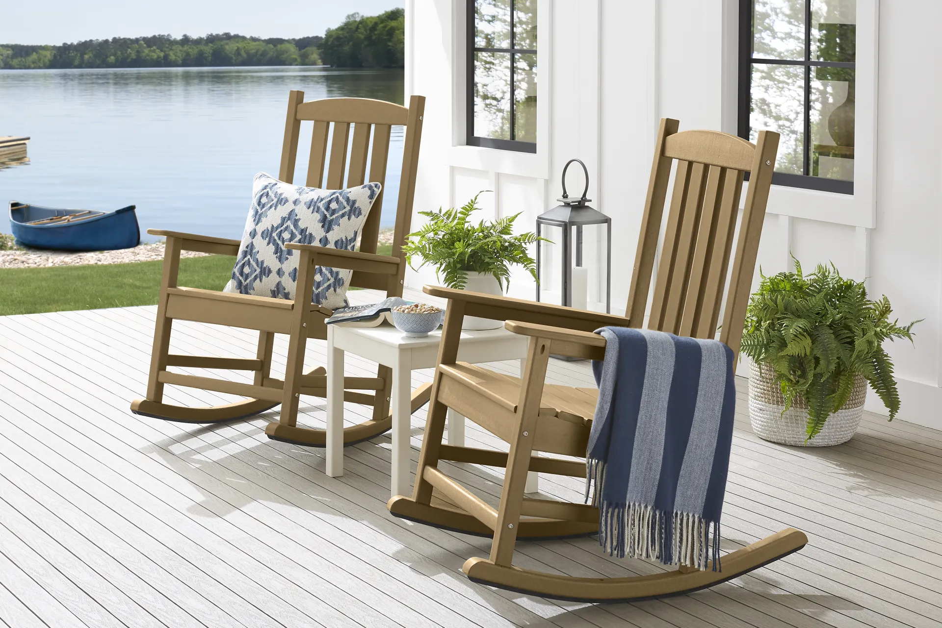 Brocky Brown Outdoor Rocking Chair - Image 1