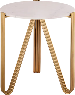 Aferna White Accent Table
