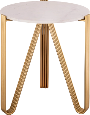 Aferna White Accent Table