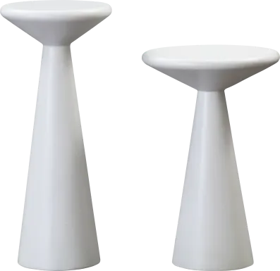 Lyana White Accent Table, Set of 2