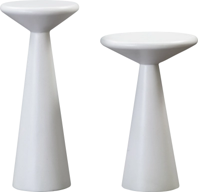 Lyana White Accent Table, Set of 2
