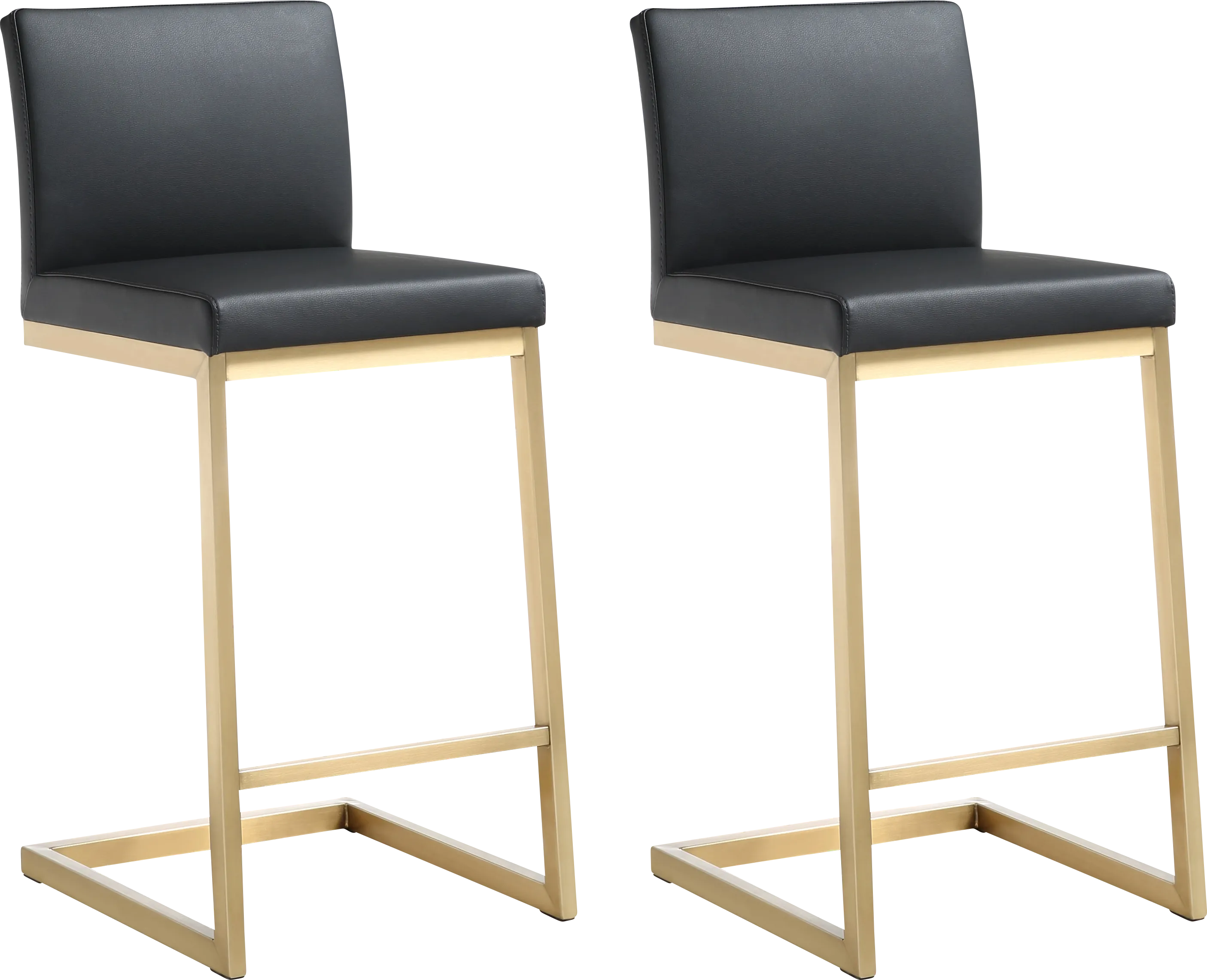 Cailalane Black Counter Height Stool, Set of 2 - Thumbnail - Image 1