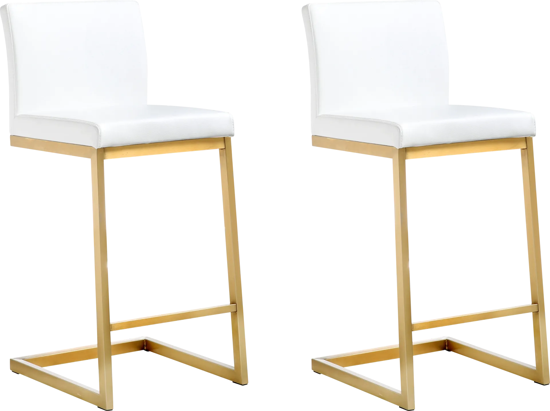 Cailalane White Counter Height Stool, Set of 2 - Image 1