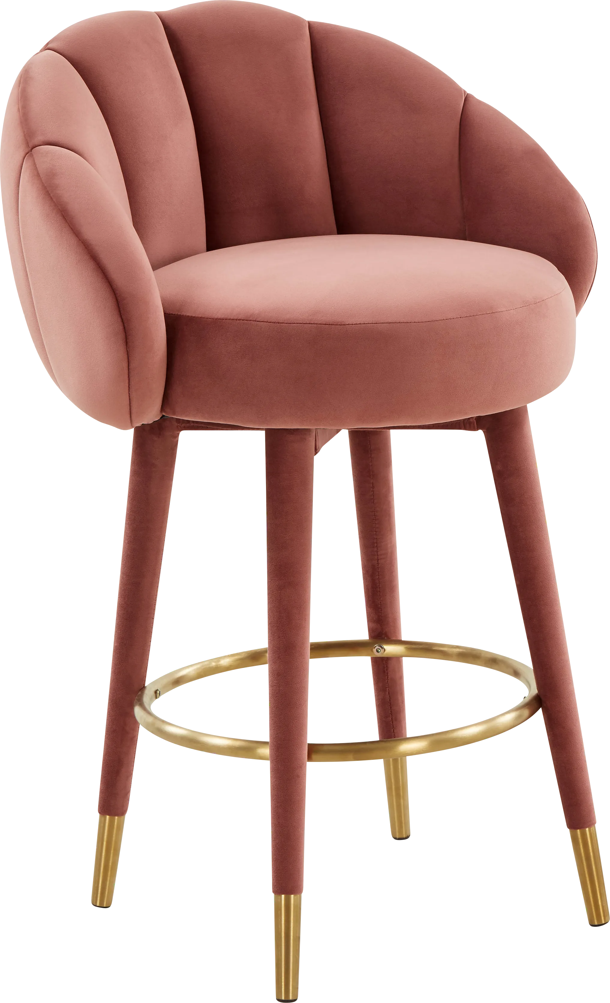 Juleane Salmon Counter Height Stool - Thumbnail - Image 1