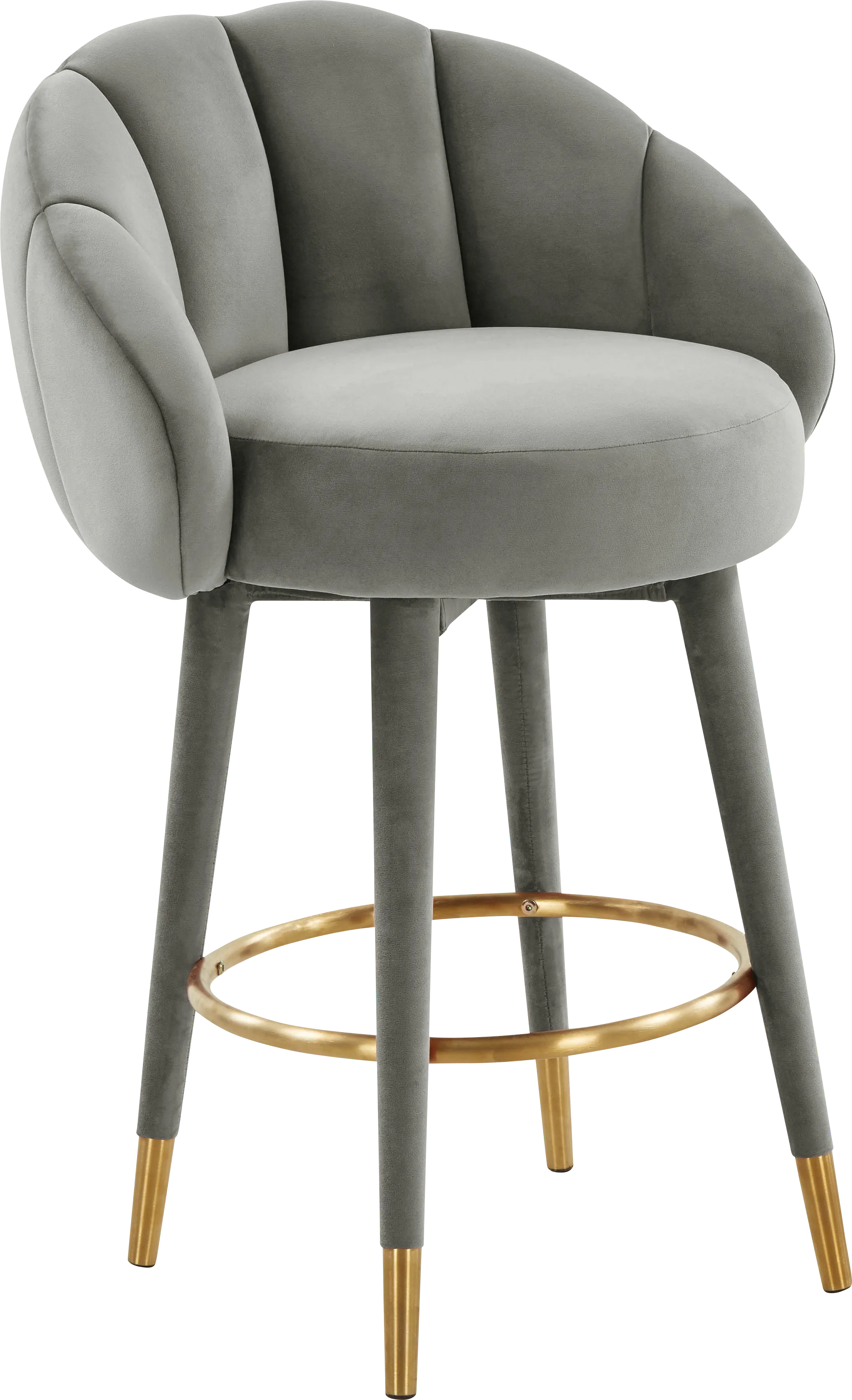 Juleane Light Gray Counter Height Stool - Thumbnail - Image 1