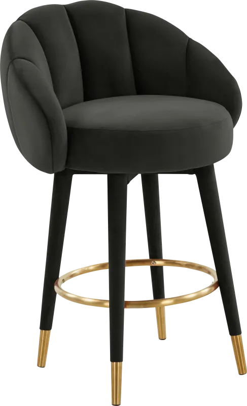 Juleane Black Counter Height Stool