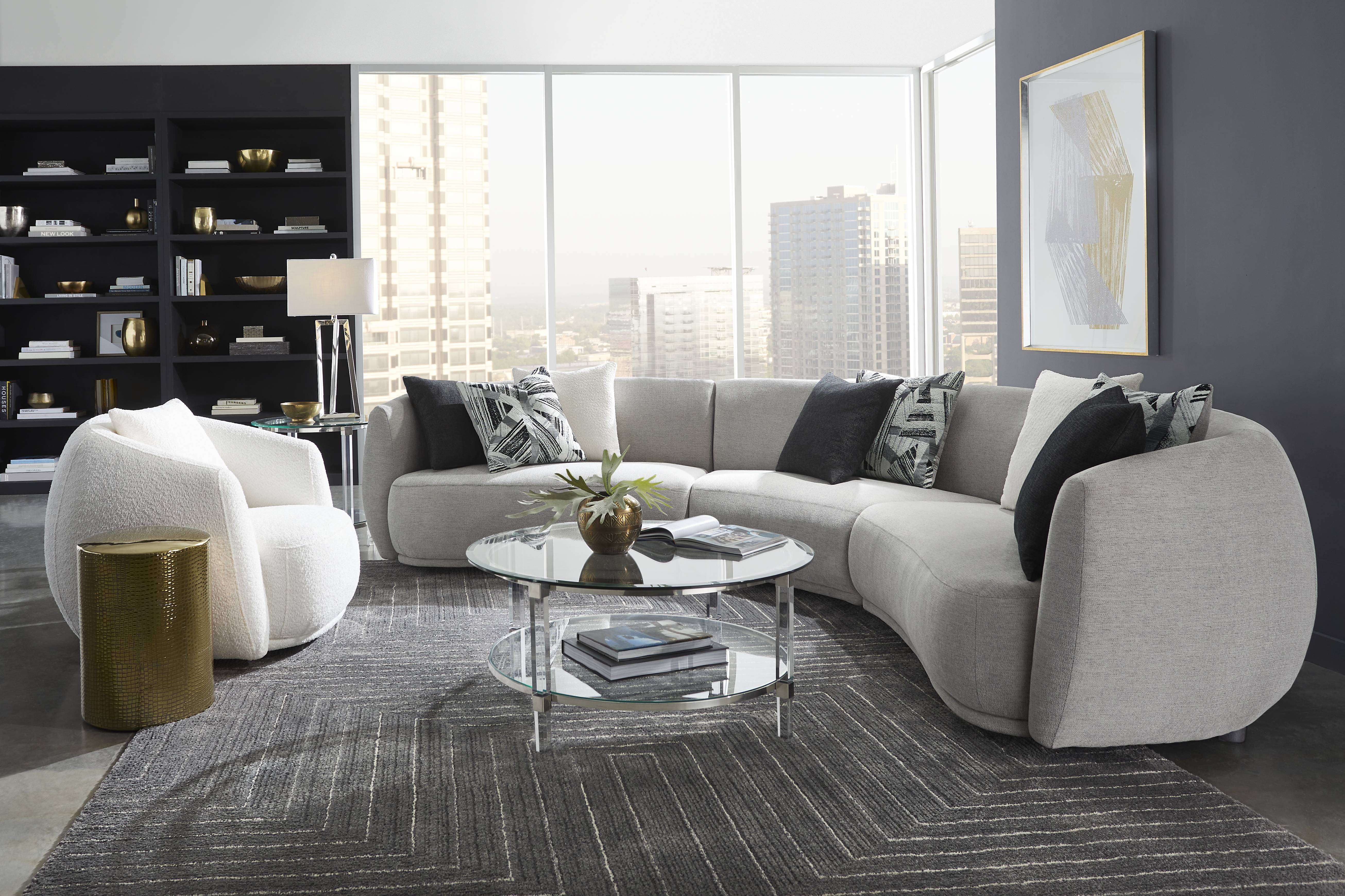 Soho Heights Gray 3 Pc Sectional - Thumbnail - Image 2