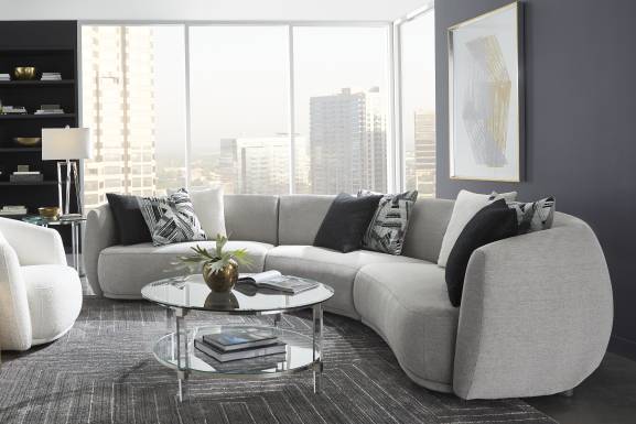 Soho Heights Gray 3 Pc Sectional