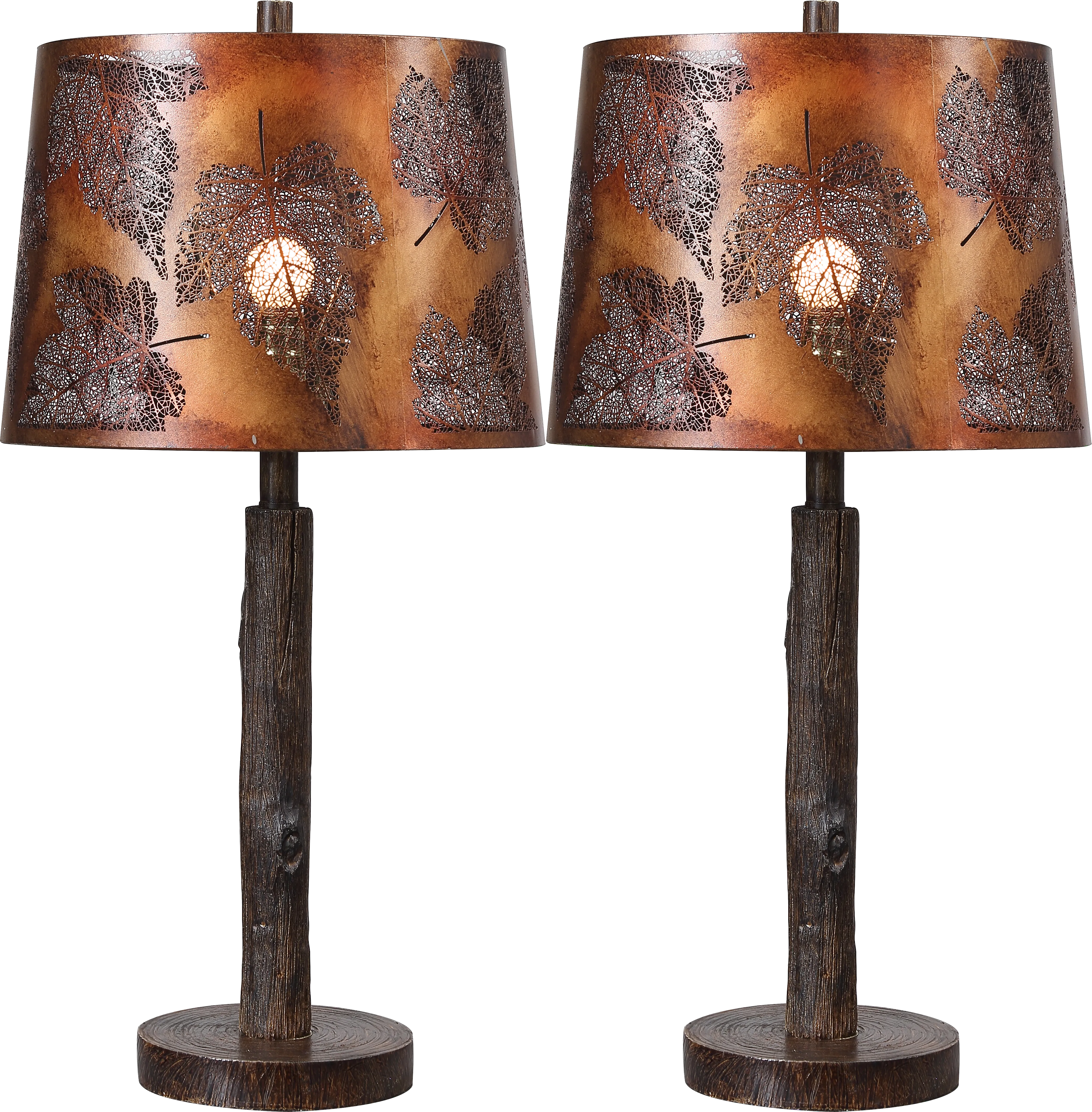 Pawnee Circle Brown Table Lamps, Set of 2 - Thumbnail - Image 1