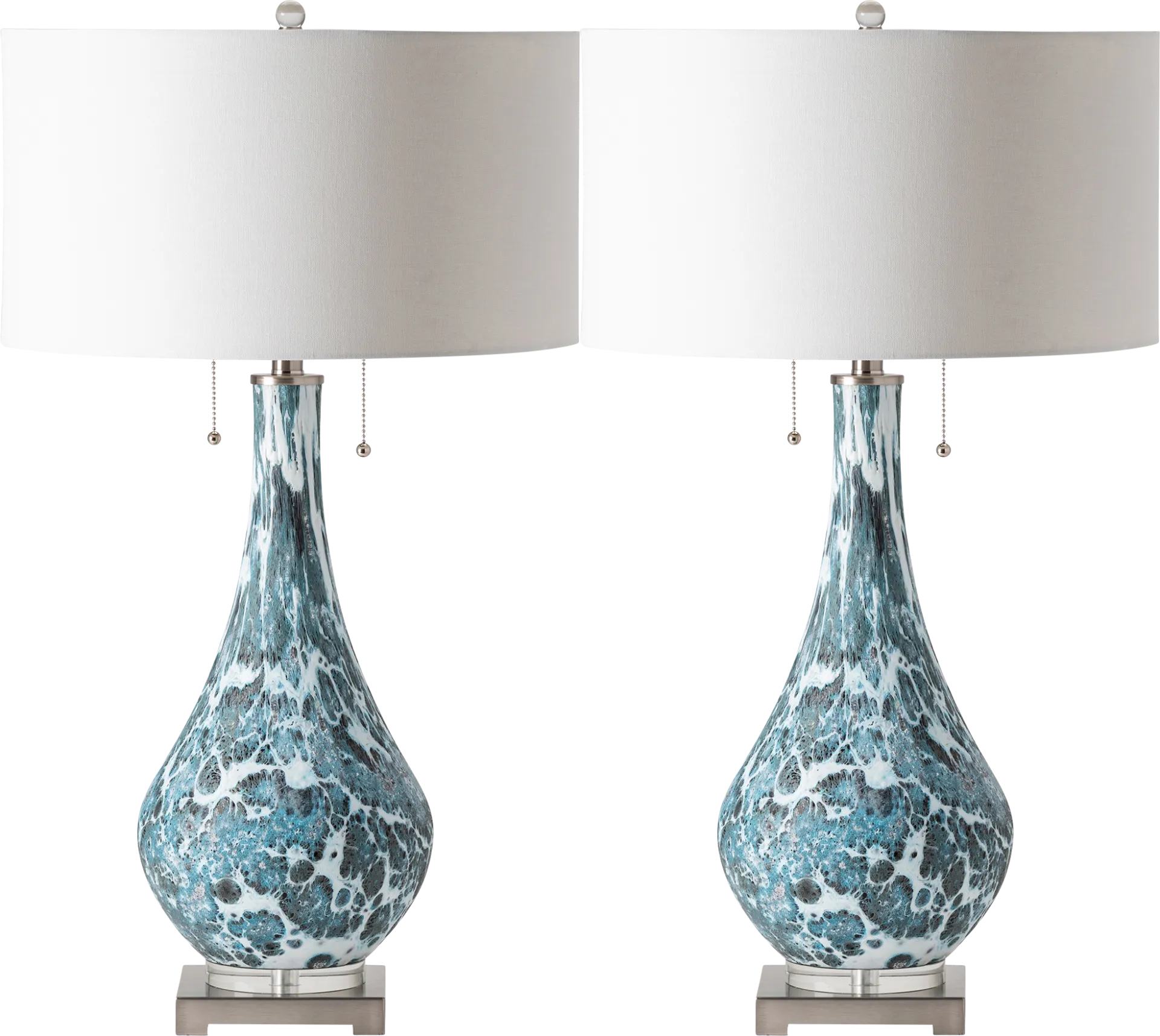 Westhills Trail Blue Table Lamps, Set of 2 - Image 1