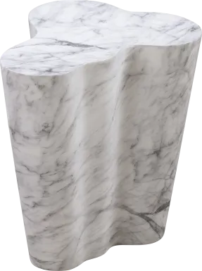 Aphina White Large Accent Table