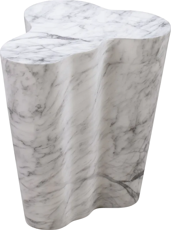 Aphina White Large Accent Table