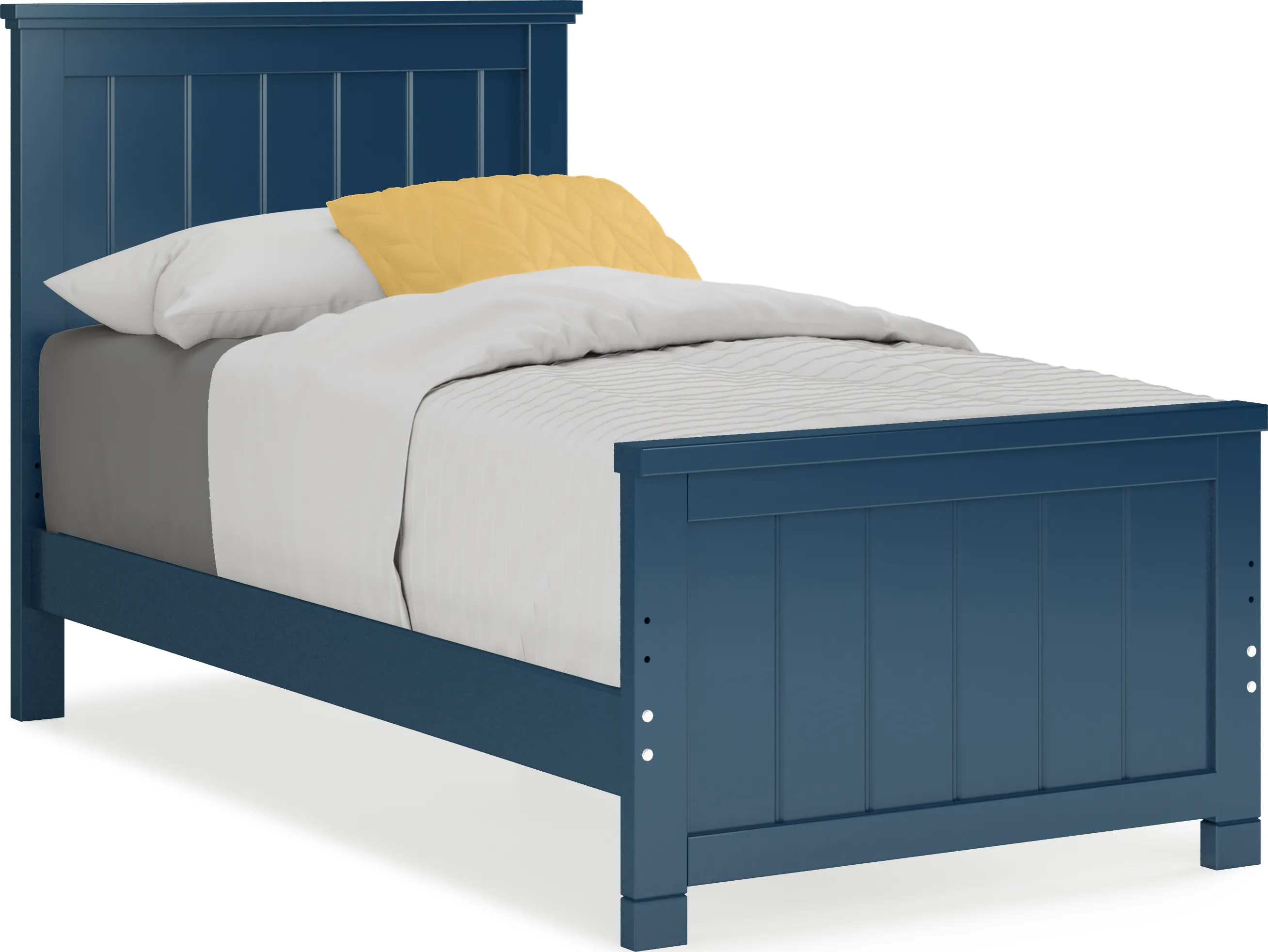 Kids Cottage Colors Navy Twin Panel Bed - Thumbnail - Image 1