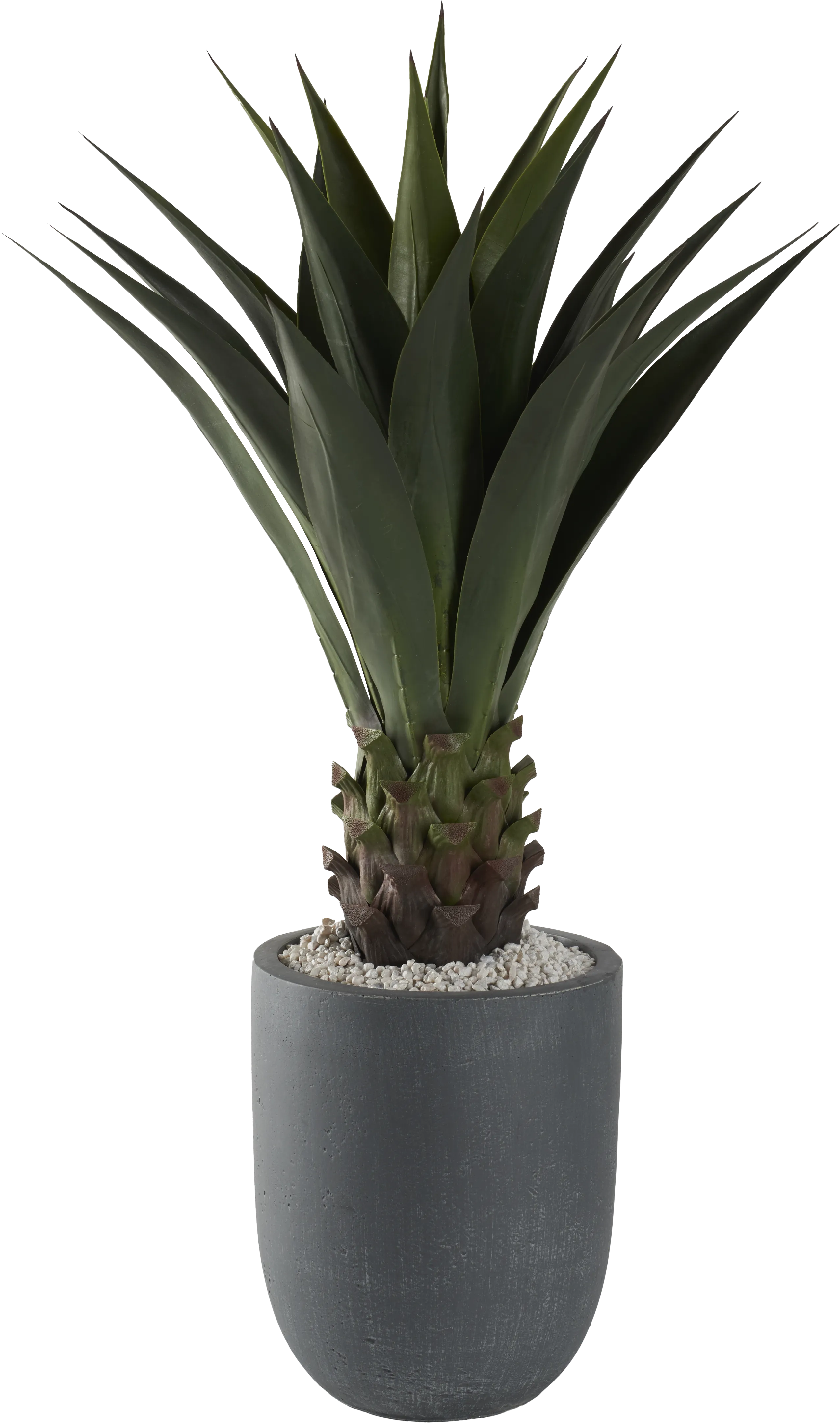 Arandas Green 38 in. Artificial Jumbo Agave Plant in Gray Planter - Thumbnail - Image 1