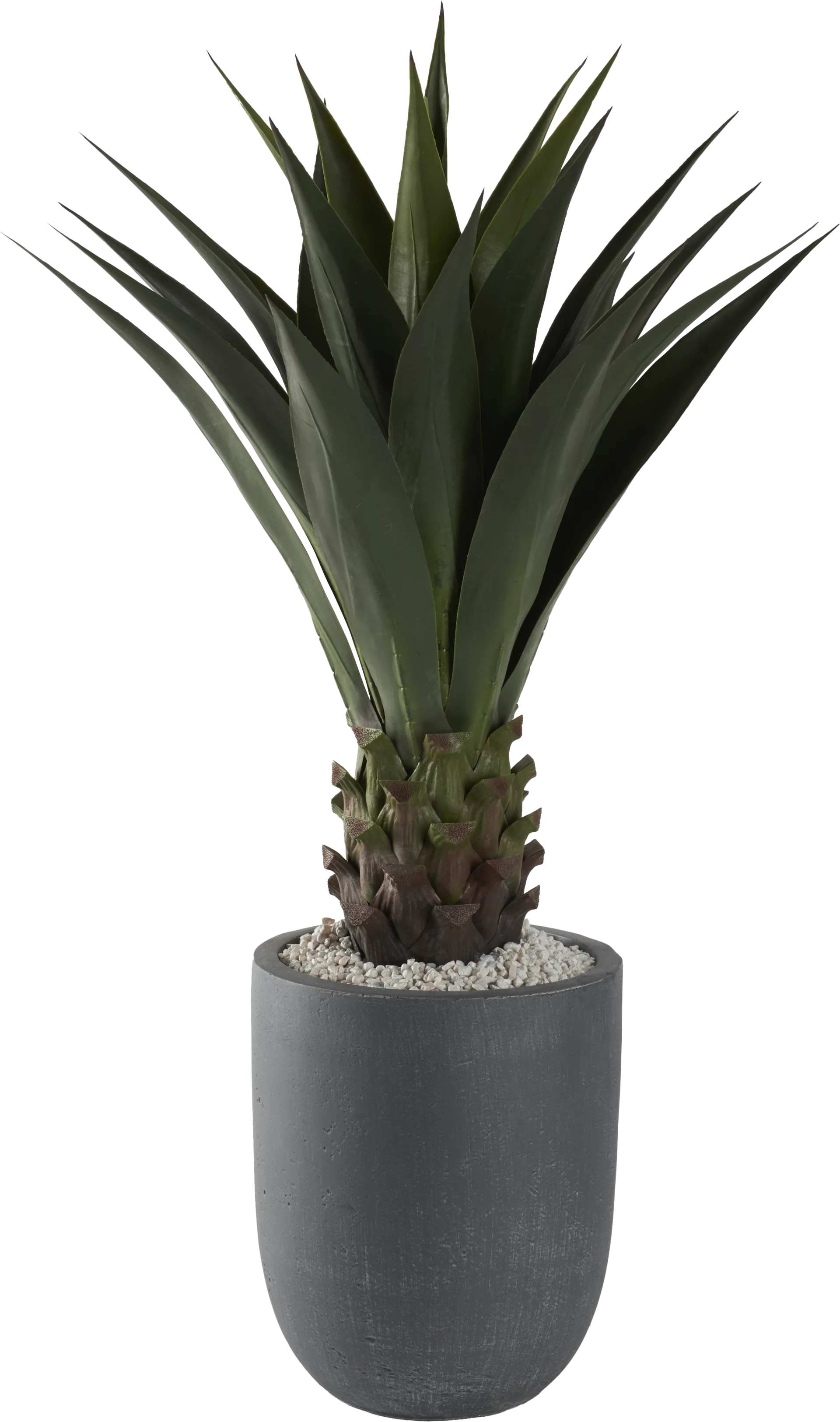 Arandas Green 38 in. Artificial Jumbo Agave Plant in Gray Planter - Image 1