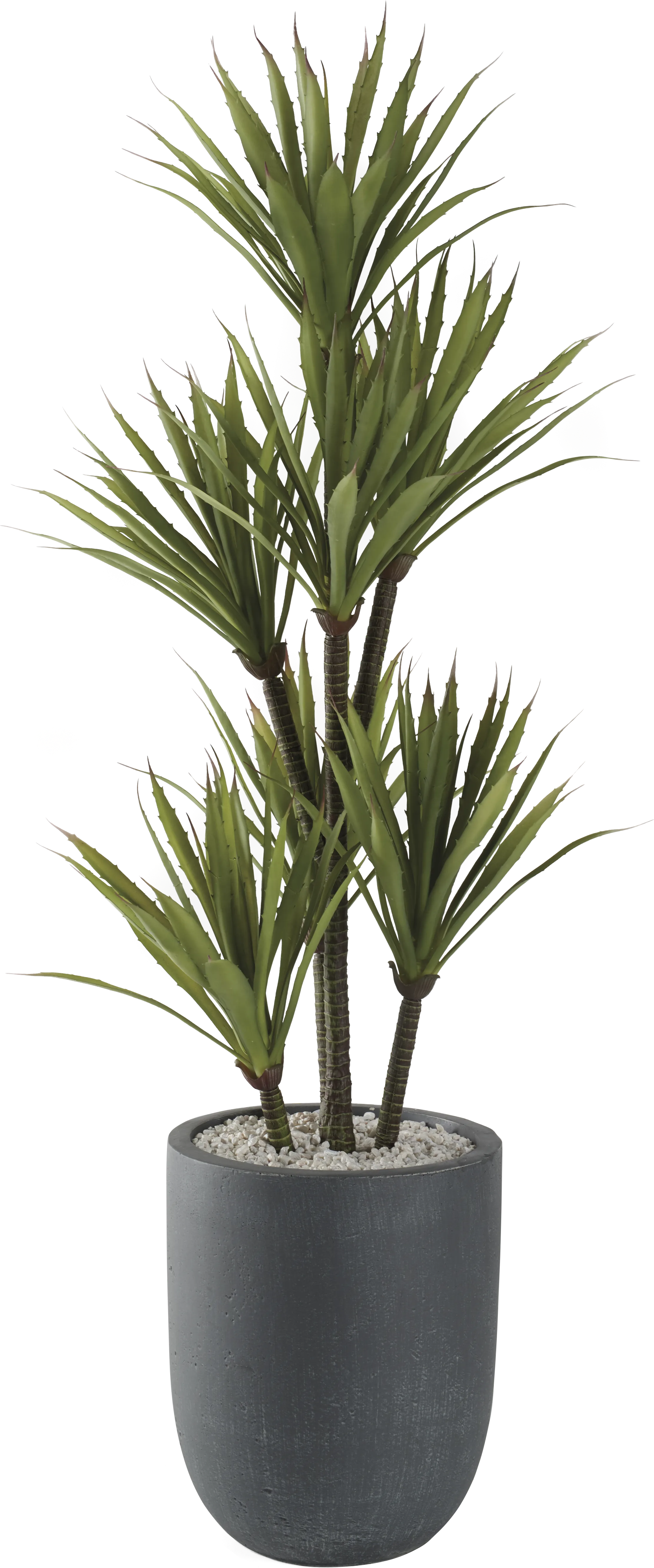 Milagra Green 48 in. Artificial Yucca Tree in Gray Planter - Thumbnail - Image 1