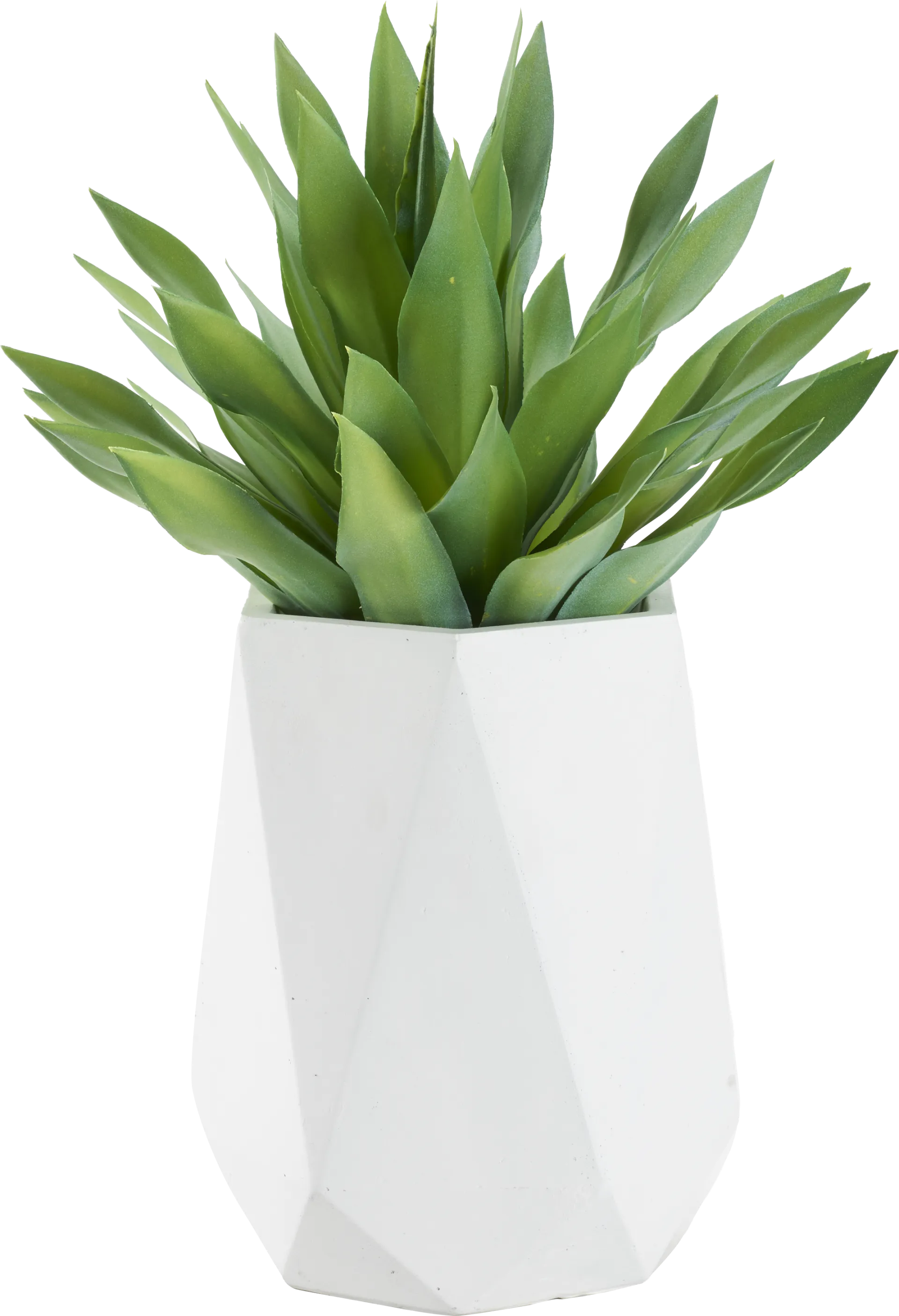 Soloma Green 31 in. Artificial Desert Succulent in White Planter - Image 1