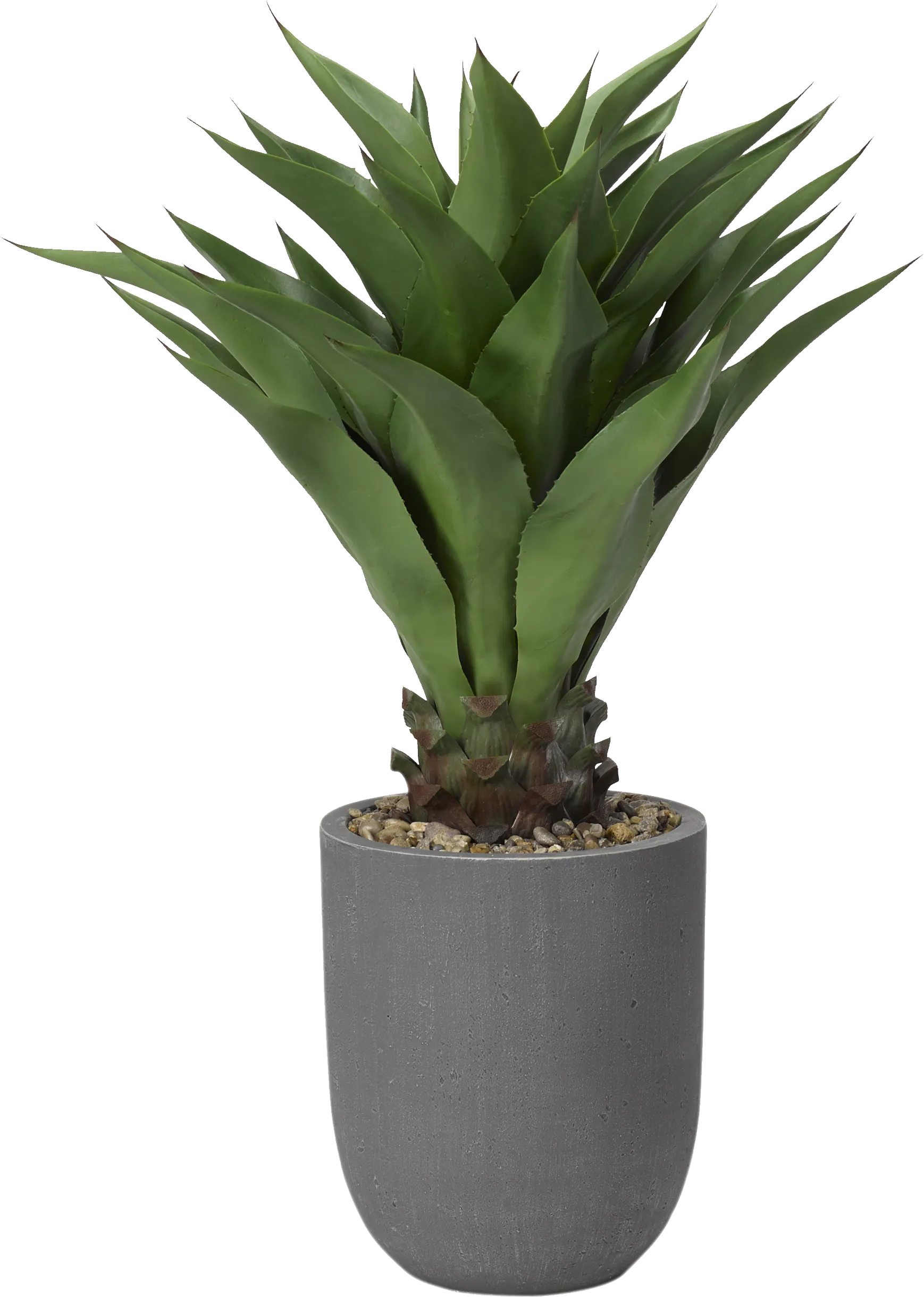 Yoro Green 36 in. Artificial Sisal Tree in Gray Planter - Image 1