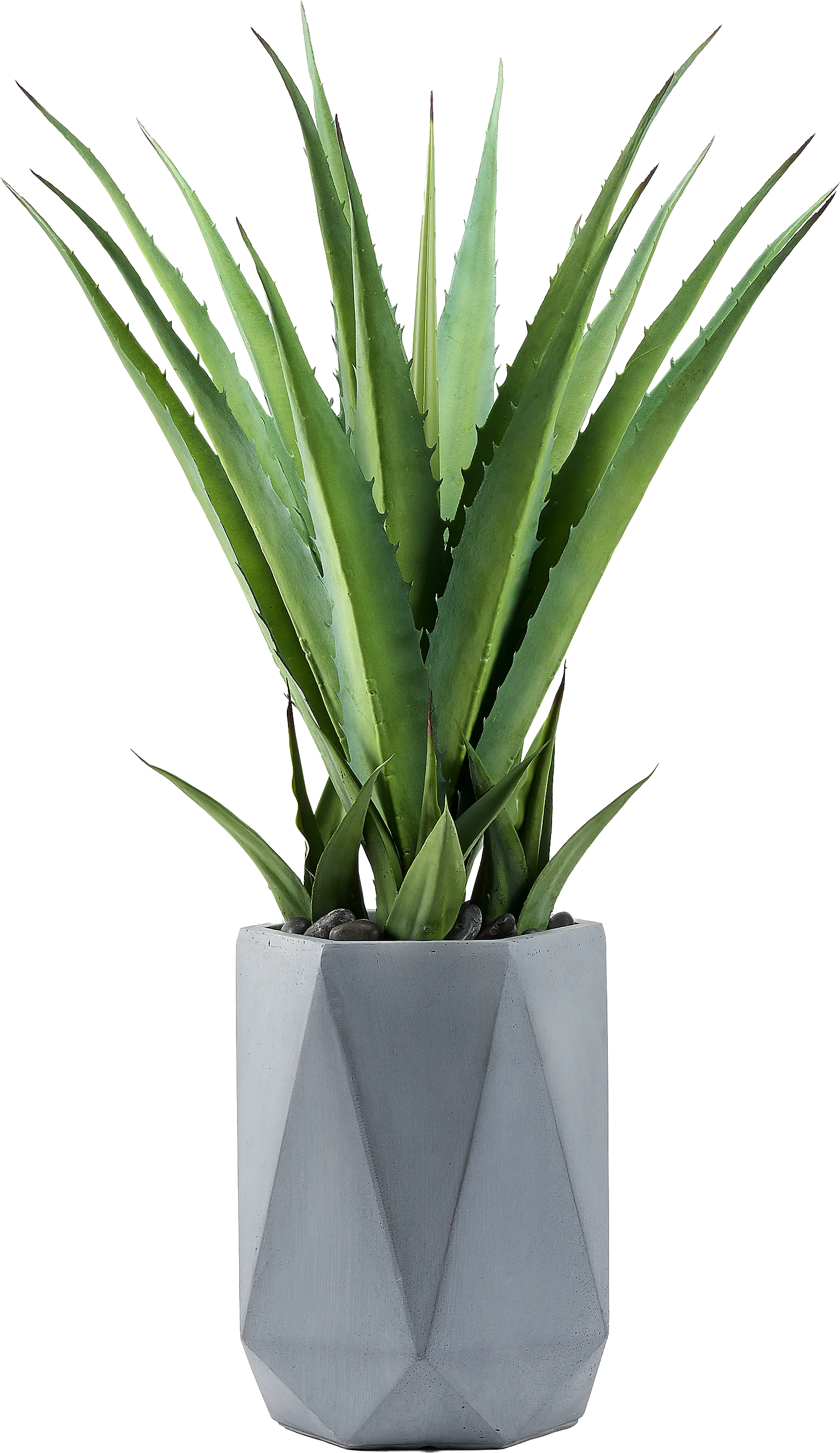 Altera Green 42 in. Artificial Succulent in Gray Planter