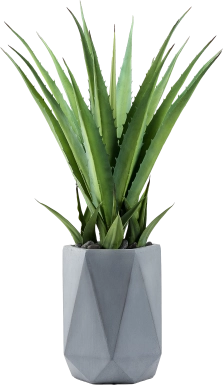 Altera Green 42 in. Artificial Succulent in Gray Planter