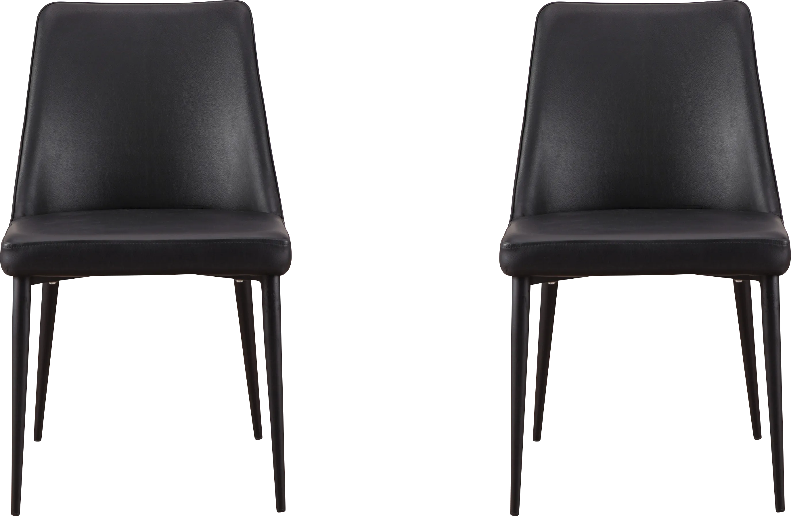 Khett Black Side Chair, Set of 2 - Thumbnail - Image 1
