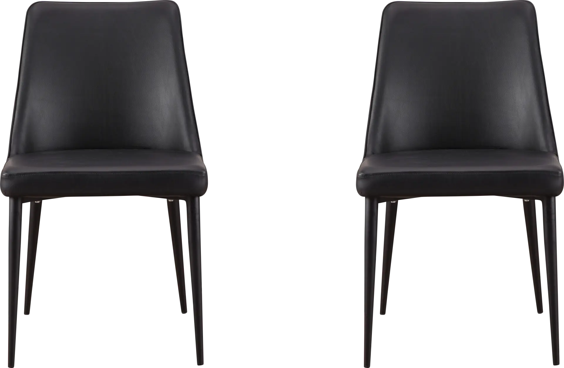Khett Black Side Chair, Set of 2