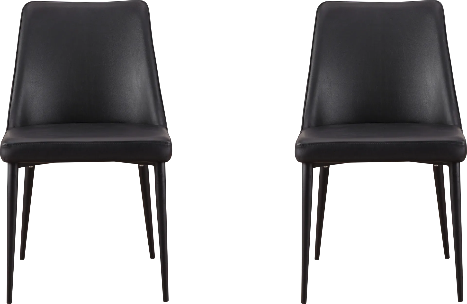 Khett Black Side Chair, Set of 2 - Image 1