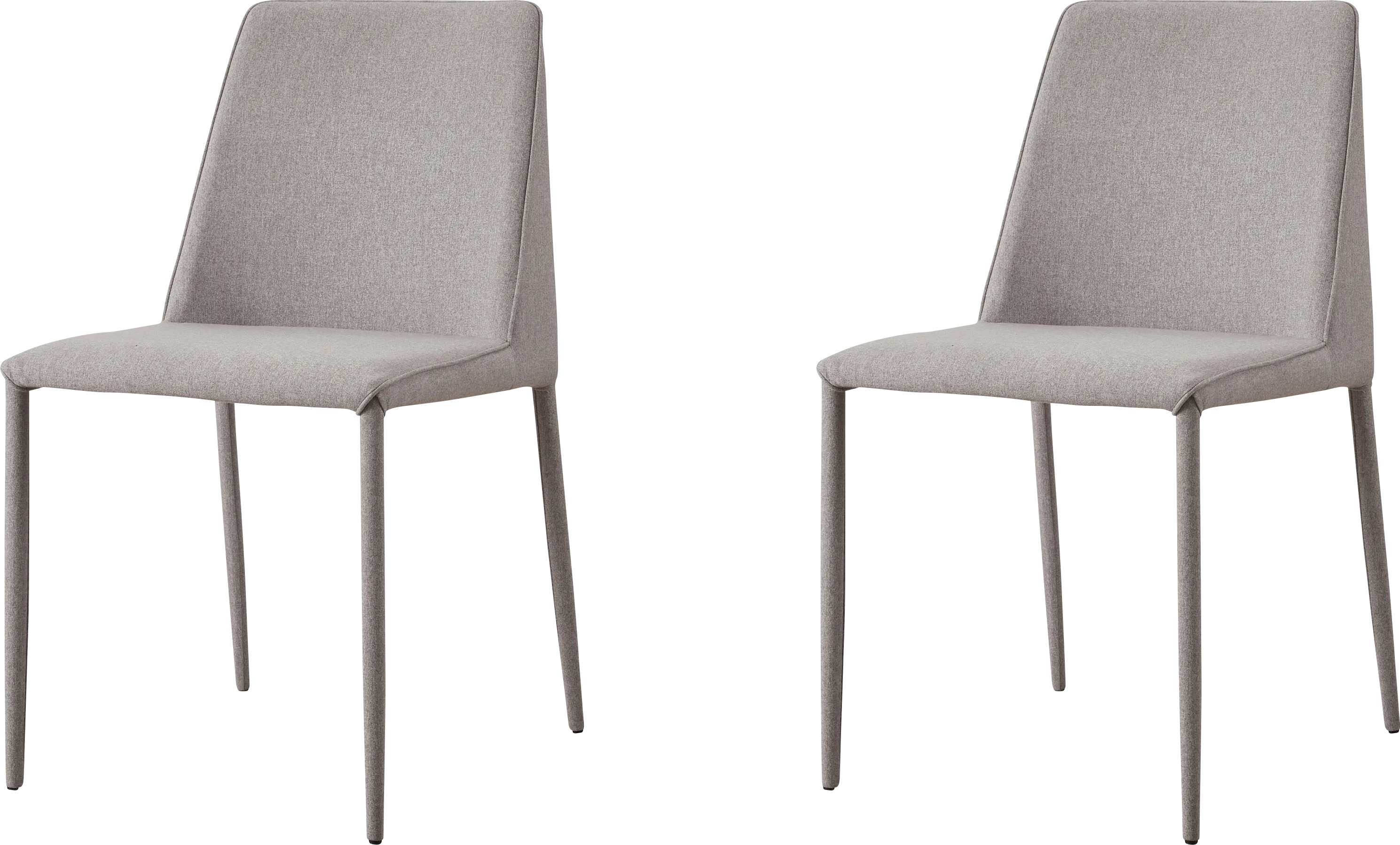 Clayx I Light Gray Side Chair, Set of 2 - Thumbnail - Image 1