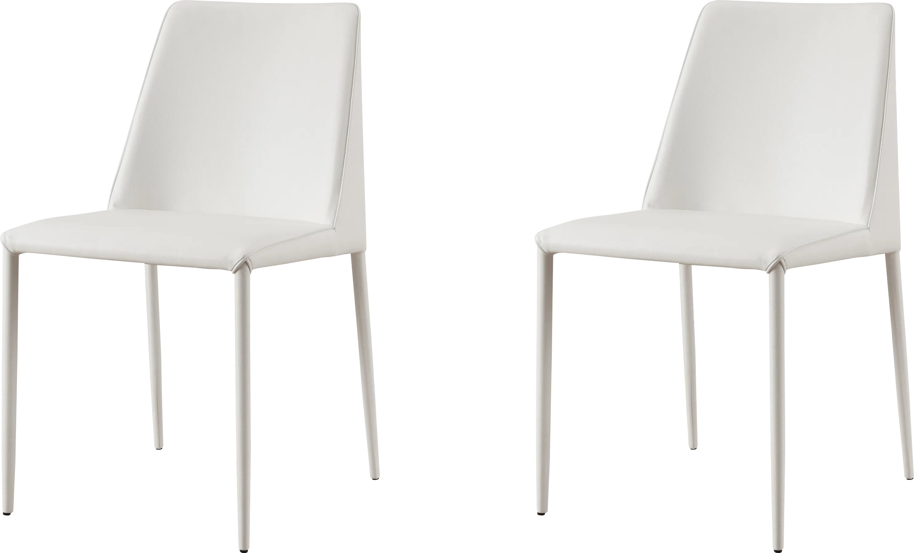 Clayx II White Side Chair, Set of 2 - Thumbnail - Image 1