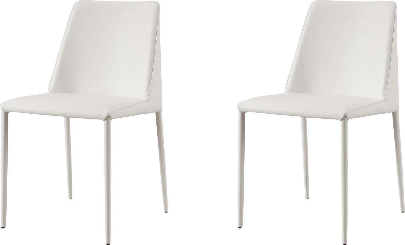 Clayx II White Side Chair, Set of 2