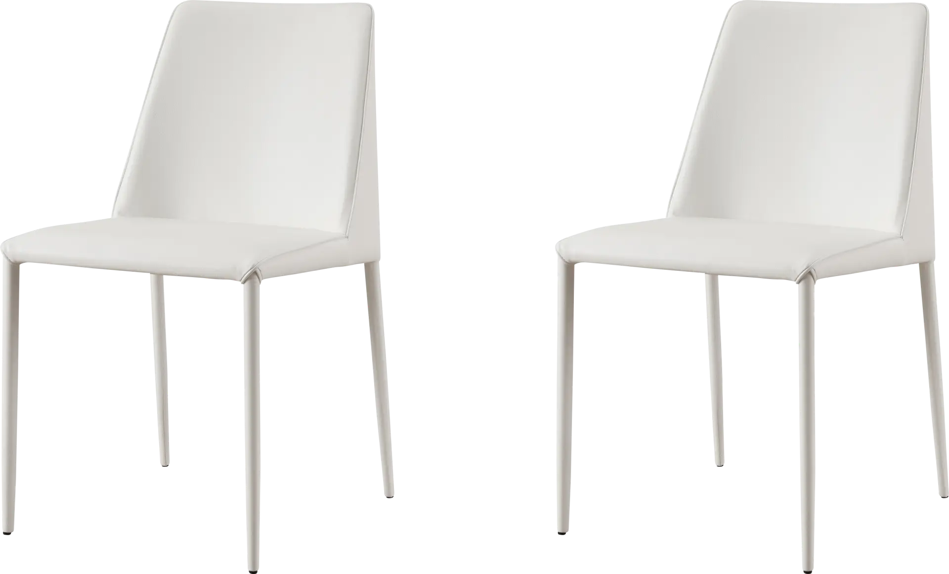 Clayx II White Side Chair, Set of 2