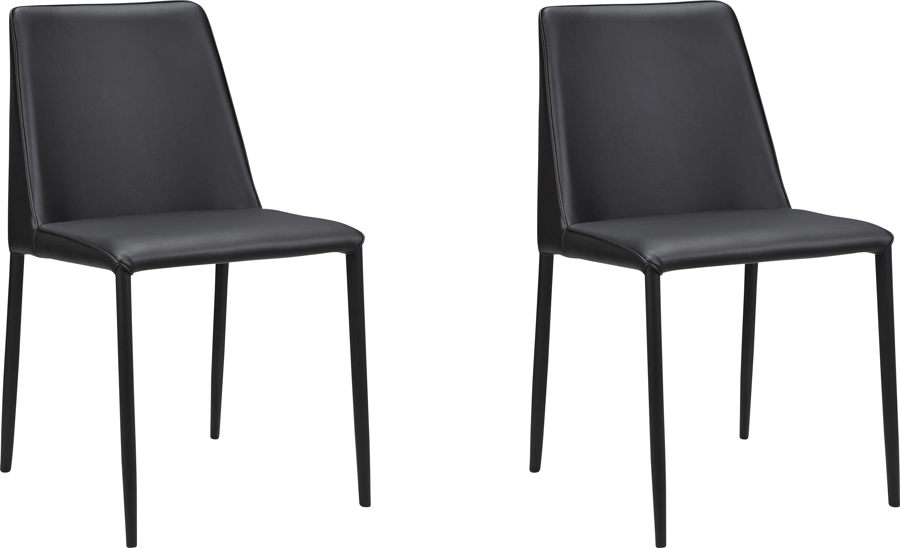 Clayx I Black Side Chair, Set of 2 - Thumbnail - Image 1
