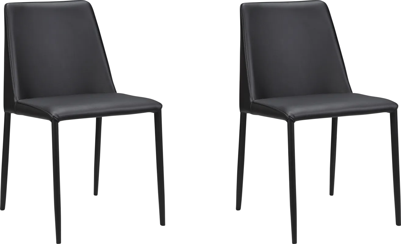 Clayx I Black Side Chair, Set of 2