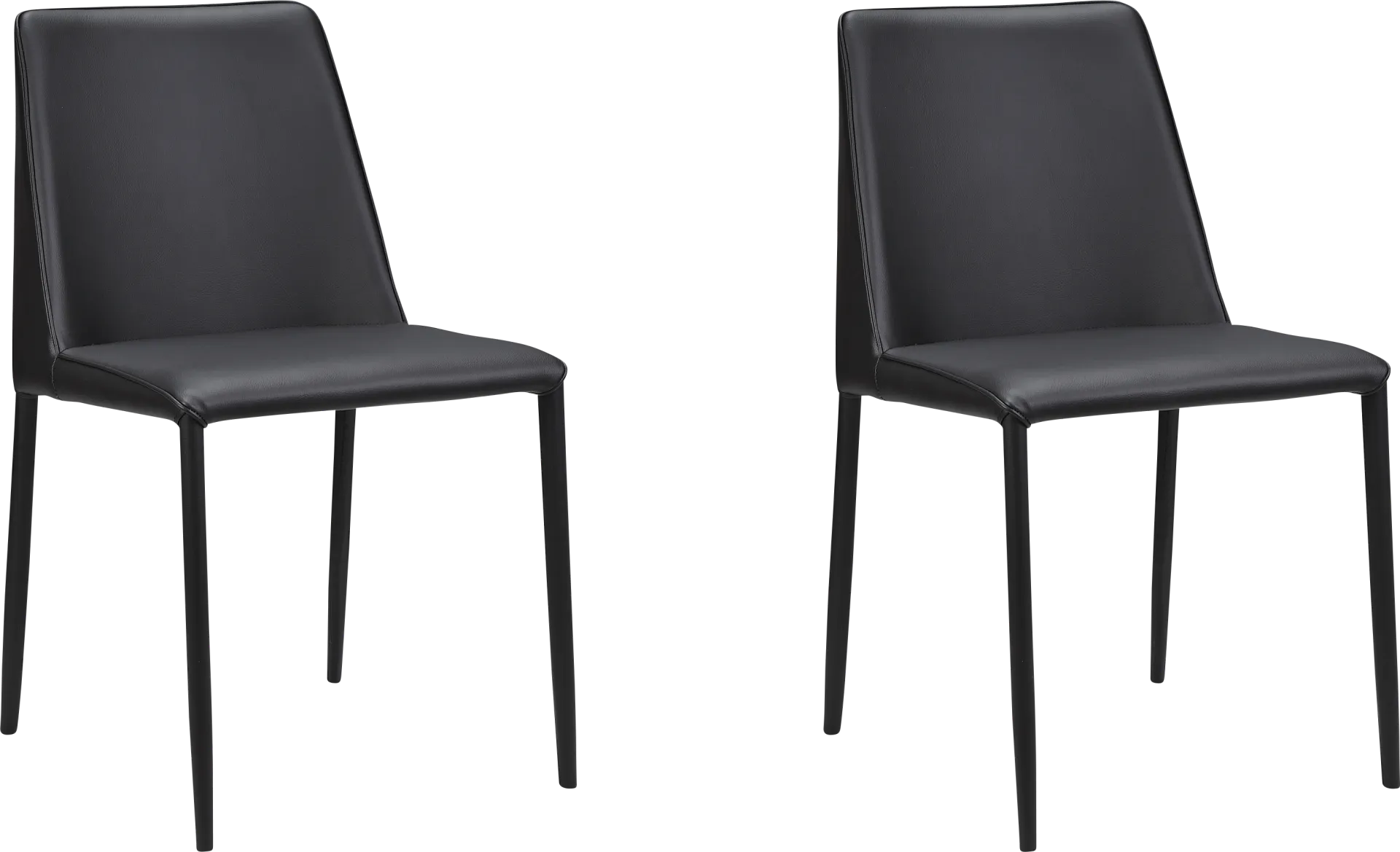 Clayx I Black Side Chair, Set of 2 - Image 1