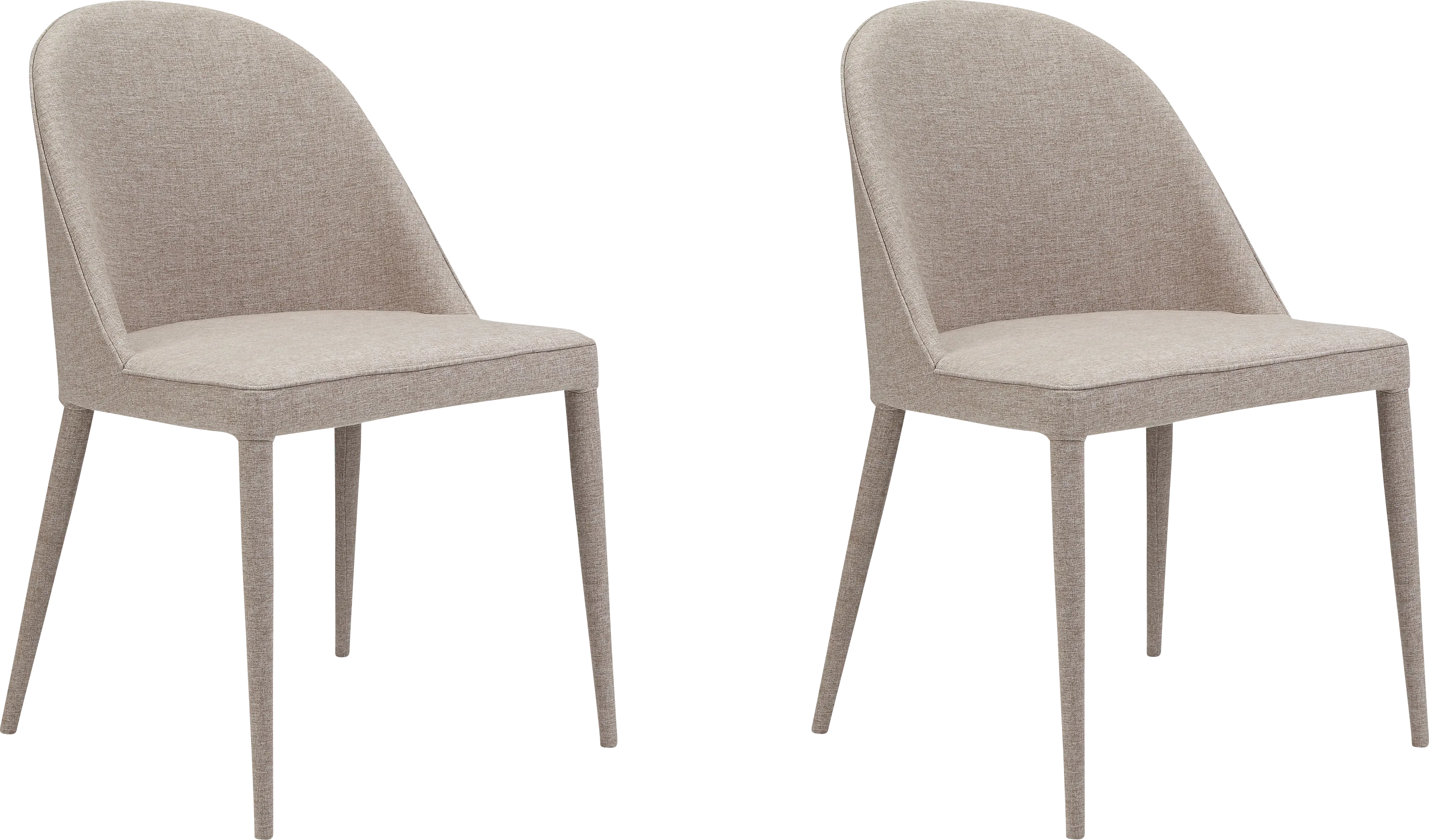 Acfold I Beige Side Chair, Set of 2 - Thumbnail - Image 1