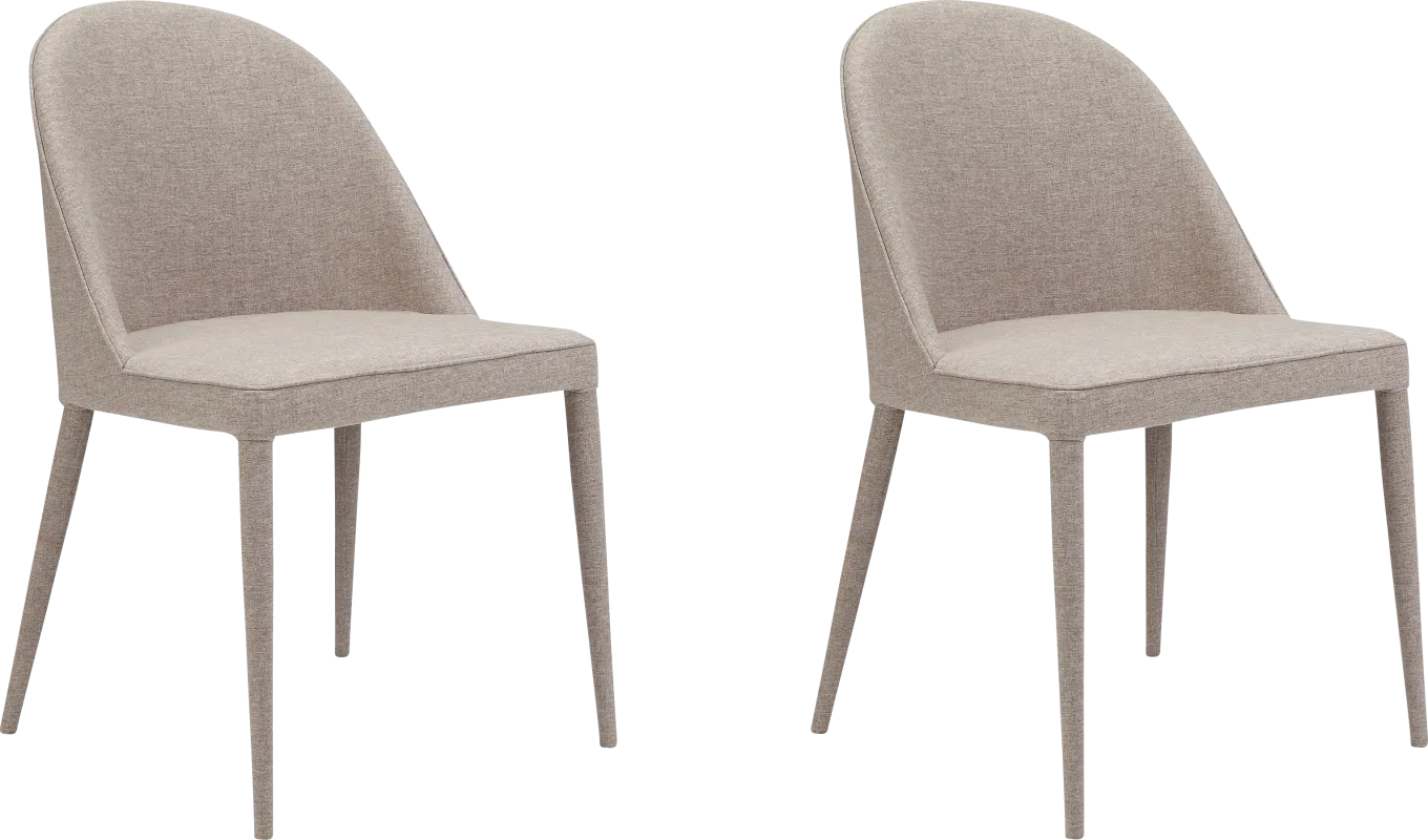 Acfold I Beige Side Chair, Set of 2