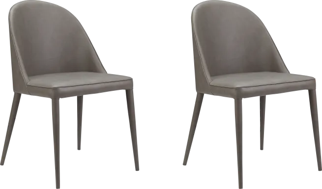 Acfold II Gray Side Chair, Set of 2