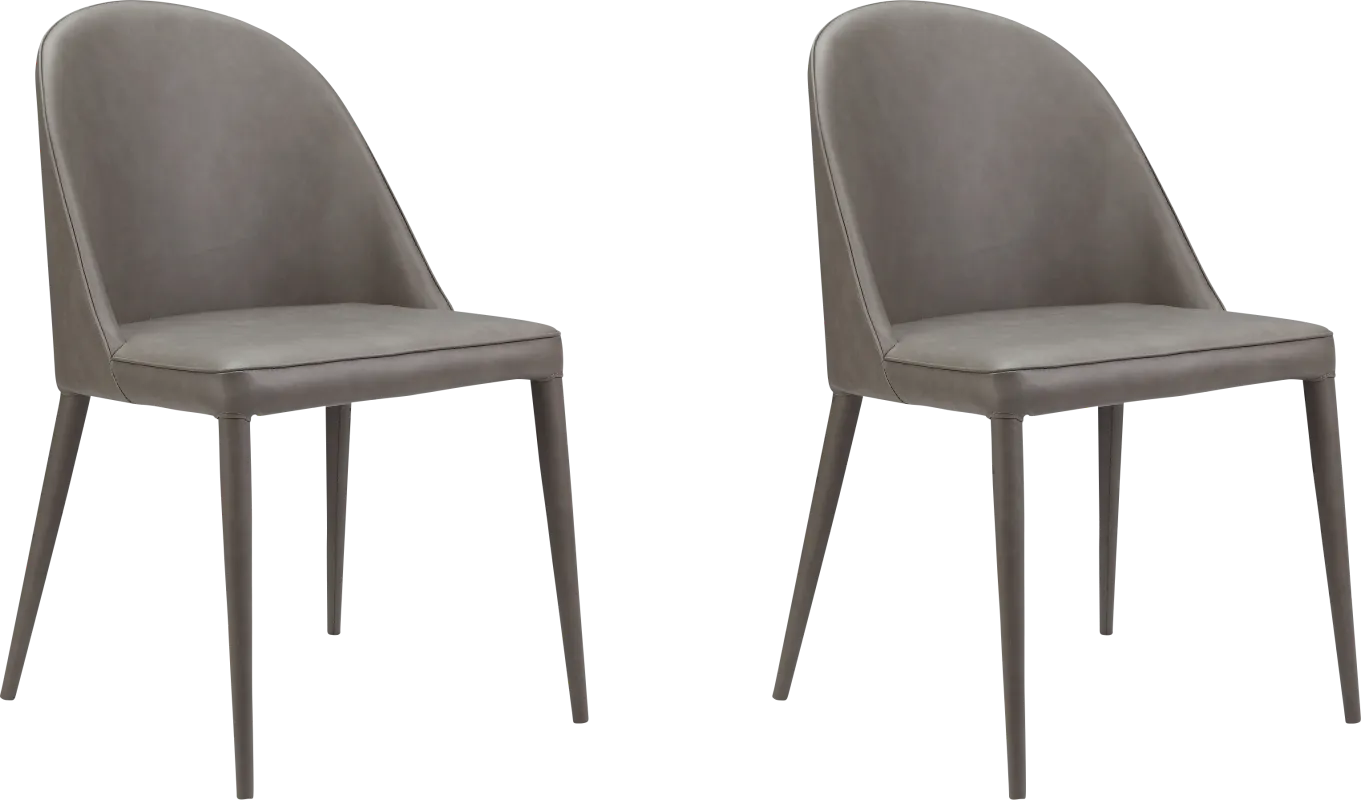 Acfold II Gray Side Chair, Set of 2