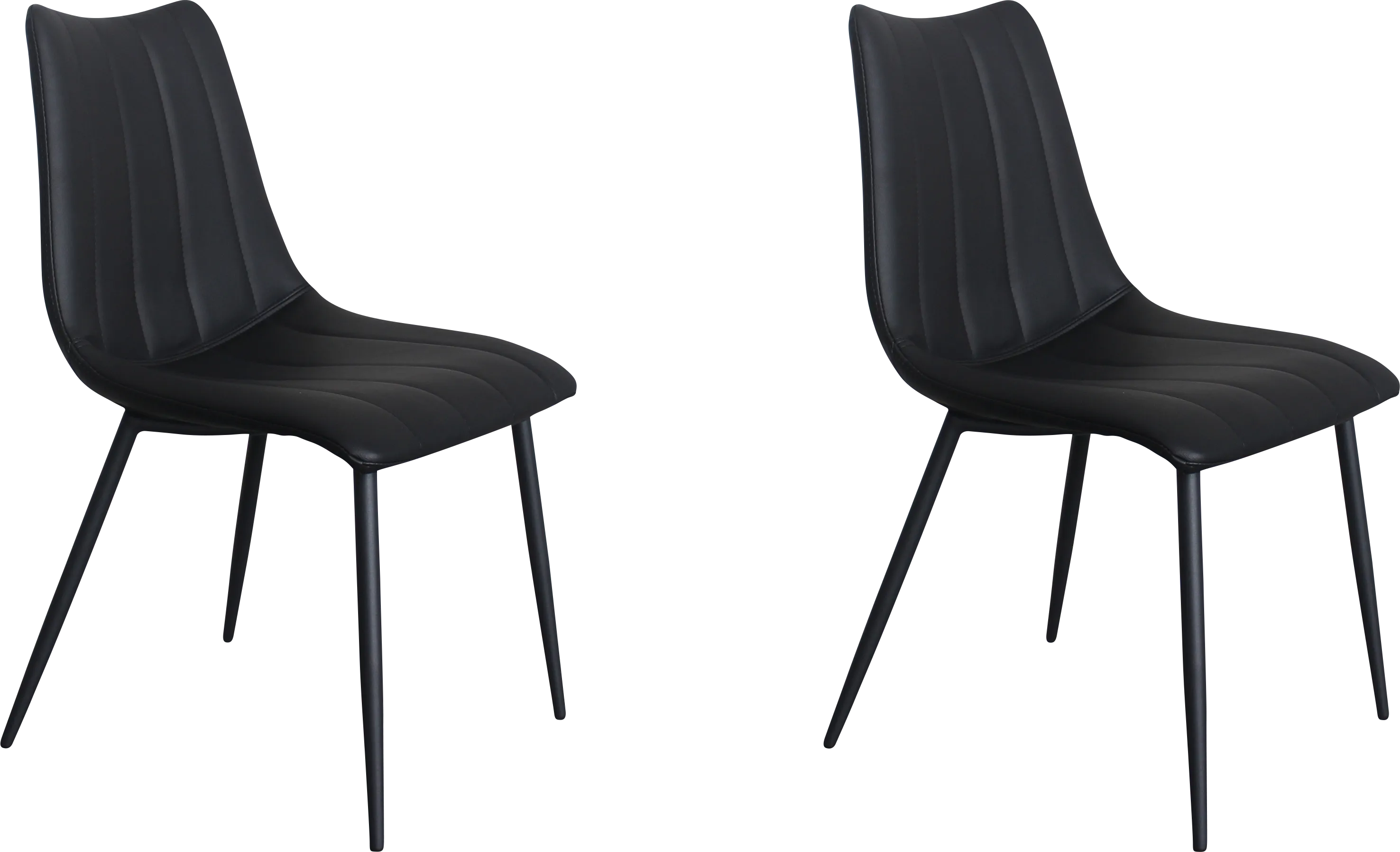 Tenton Black Side Chair, Set of 2 - Thumbnail - Image 1