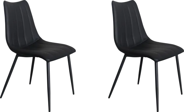 Tenton Black Side Chair, Set of 2