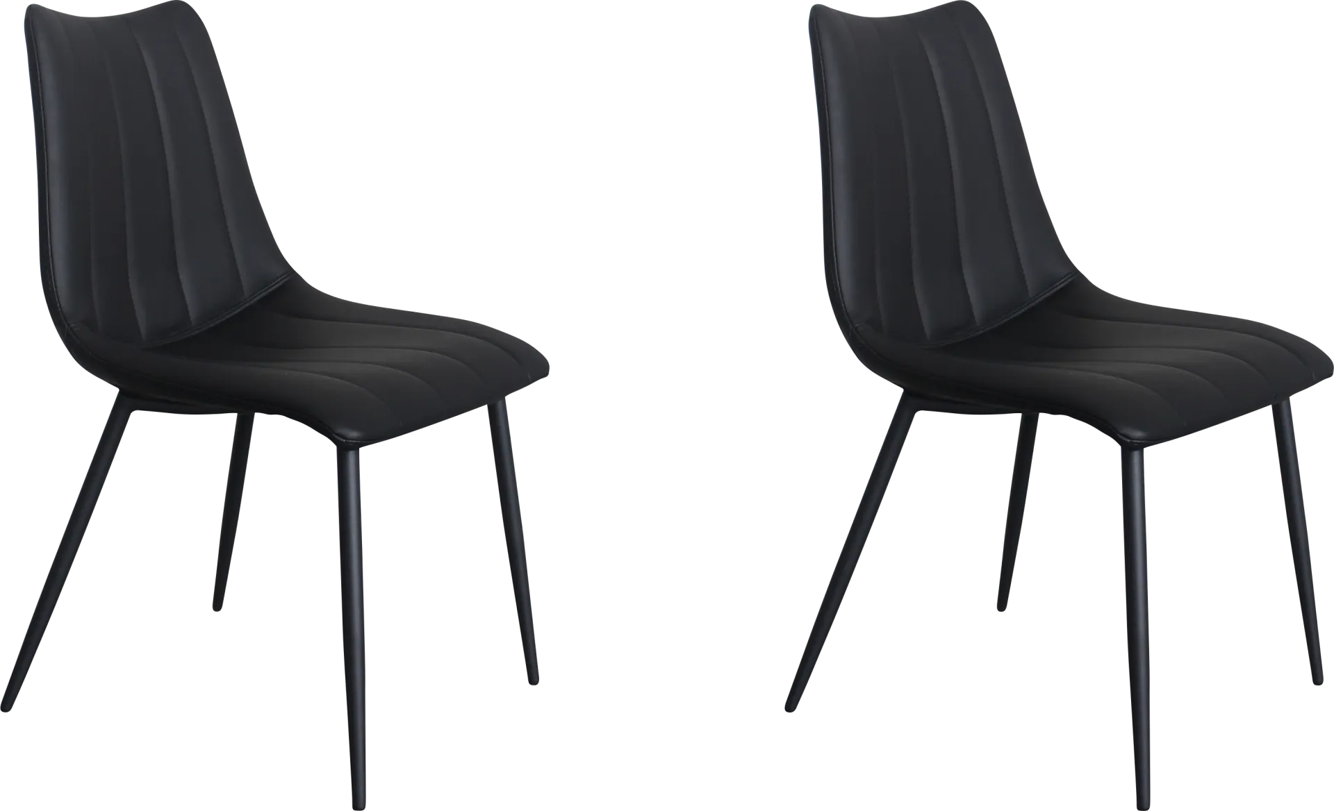 Tenton Black Side Chair, Set of 2 - Image 1