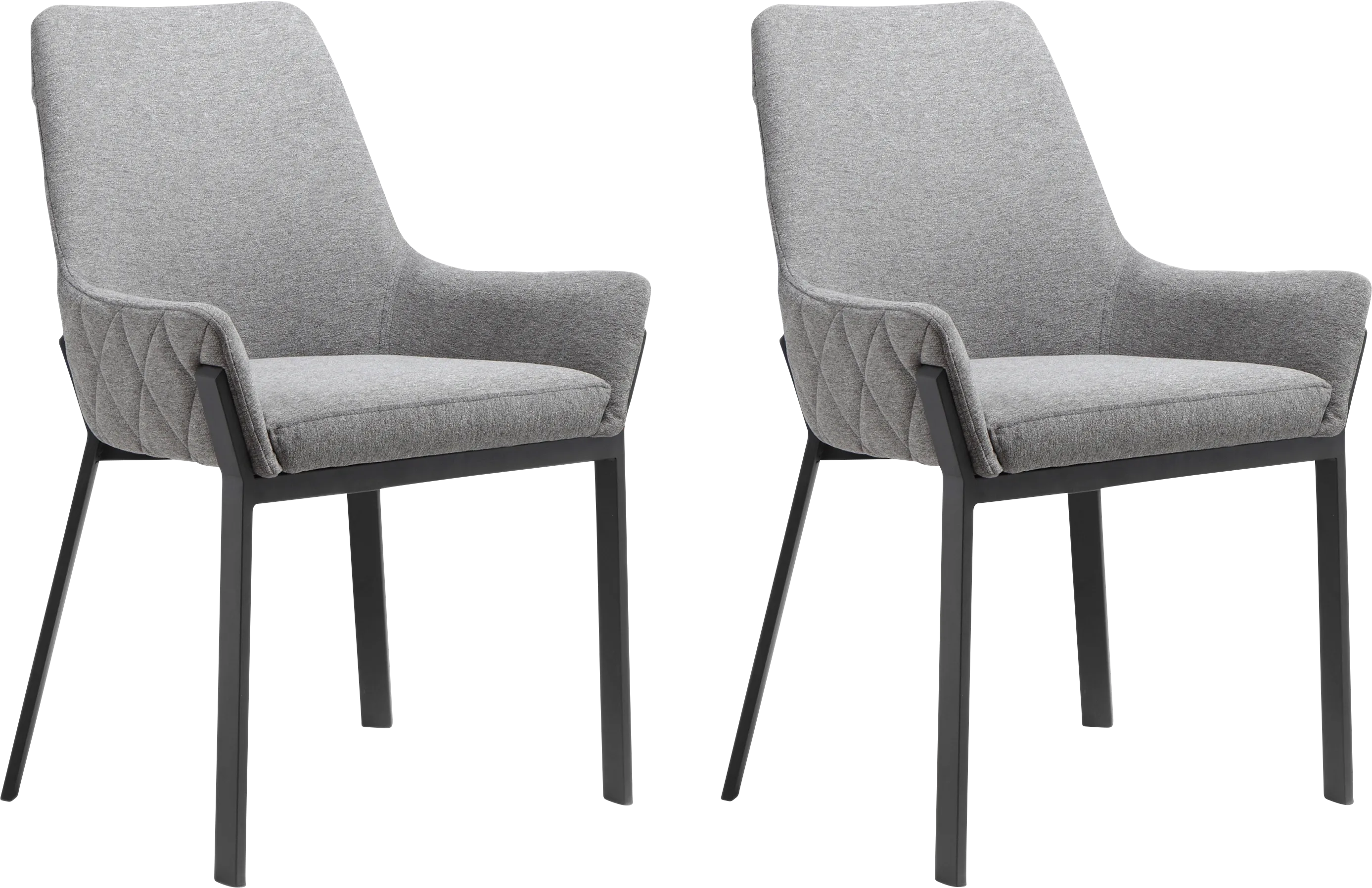 Karlowe Gray Arm Chair, Set of 2 - Thumbnail - Image 1