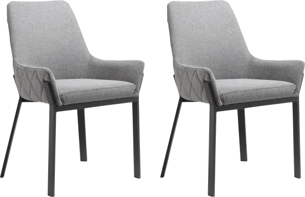 Karlowe Gray Arm Chair, Set of 2