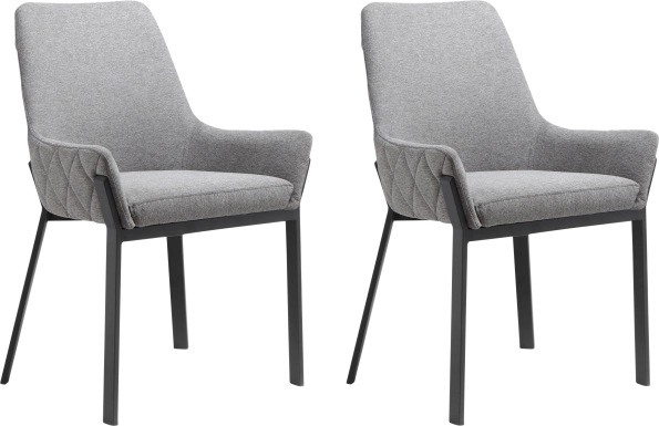 Karlowe Gray Arm Chair, Set of 2