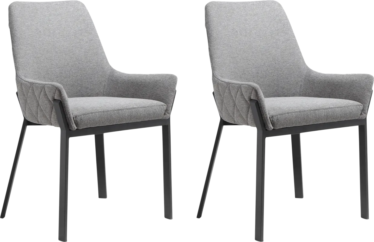 Karlowe Gray Arm Chair, Set of 2