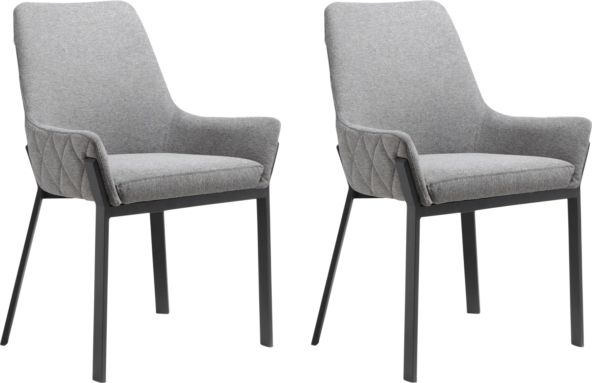 Karlowe Gray Arm Chair, Set of 2 - Image 1