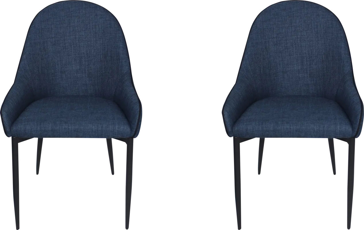 Anaise Dark Blue Dining Chair, Set of 2